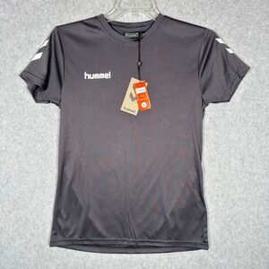 Hummel Womens Core Poly Tee Training Top Gray Shirt Size S Beecool Activewear